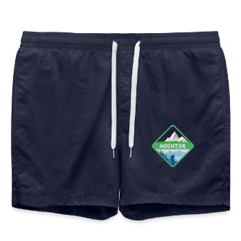 Natur Hochtor - Badeshorts - French Navy - Vorne - AI Model Male 185 light (185cm)