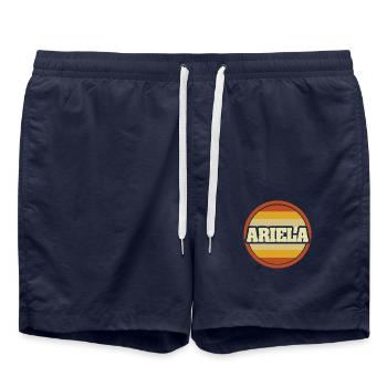 Prénom Ariela - Short de bain - bleu marine - Devant - AI Model Male 185 light (185cm)