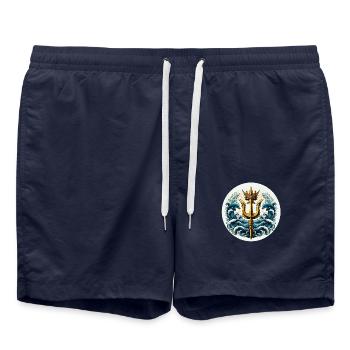Symbole du trident - Short de bain - bleu marine - Devant - AI Model Male 185 light (185cm)