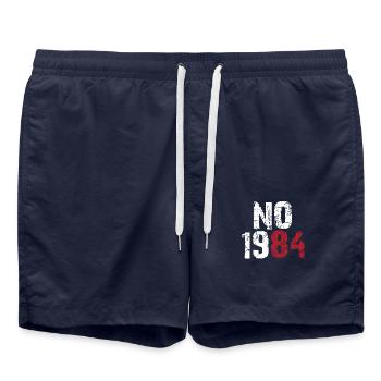 No 1984 weiss - Badeshorts - French Navy - Vorne - AI Model Male 185 light (185cm)