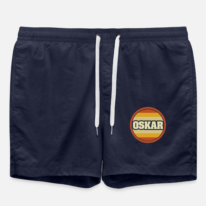 Prénom Oskar - Short de bain - bleu marine