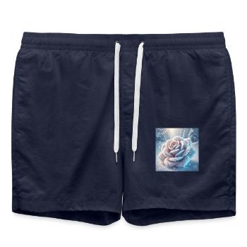 Schnee Rose IV - Badeshorts - French Navy - Vorne - AI Model Male 185 light (185cm)