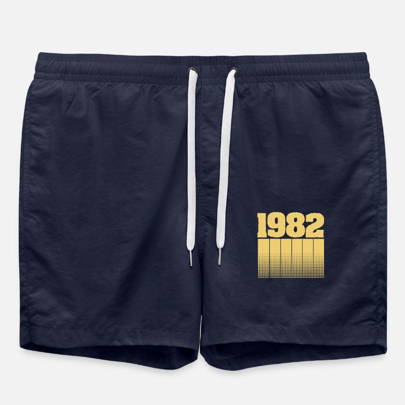 Né en 1982 - Short de bain - bleu marine