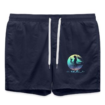 WK Surf dream Frau - Badeshorts - French Navy - Vorne - AI Model Male 185 light (185cm)