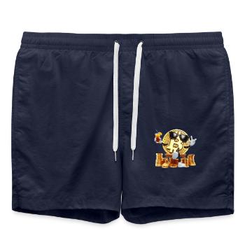 Refroidir le bitcoin - Short de bain - bleu marine - Devant - AI Model Male 185 light (185cm)