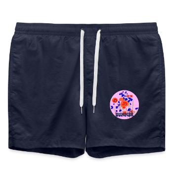 Summer Poppy - Swim Trunks - french navy - Front - AI Model Male 185 light (185cm)