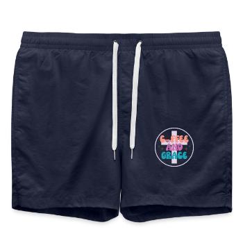 Coffee & Grace - Swim Trunks - french navy - Front - AI Model Male 185 light (185cm)