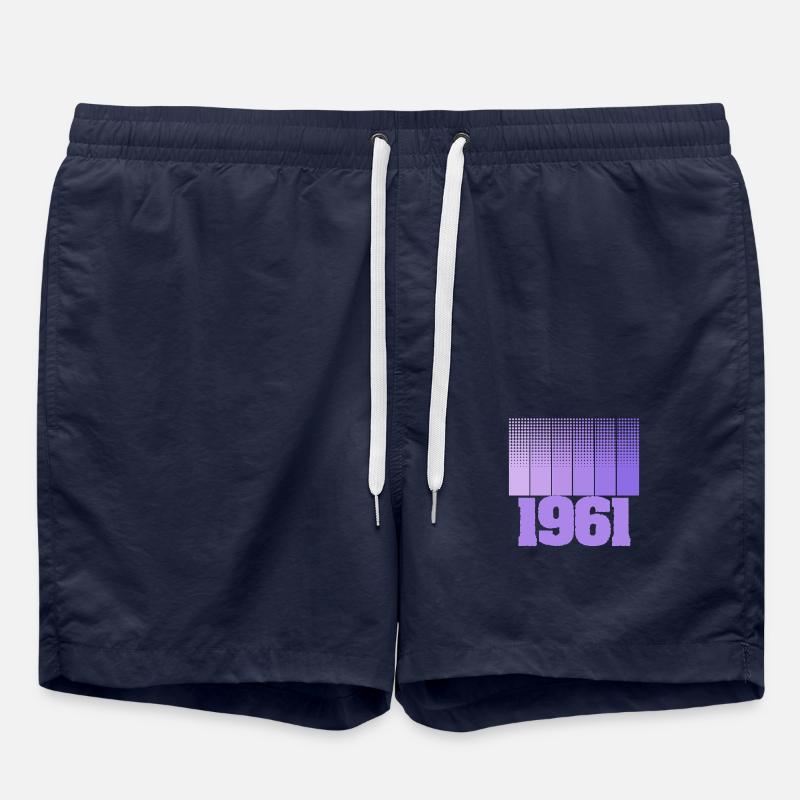 Né en 1961 - Short de bain - bleu marine