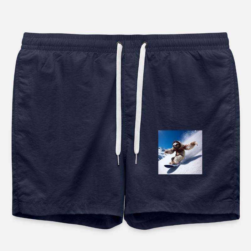 Sloth Wanderer Snowboarder - Swim Trunks - french navy