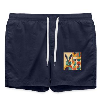 Easter Bunny No.08 - Swim Trunks - french navy - Front - AI Model Male 185 light (185cm)