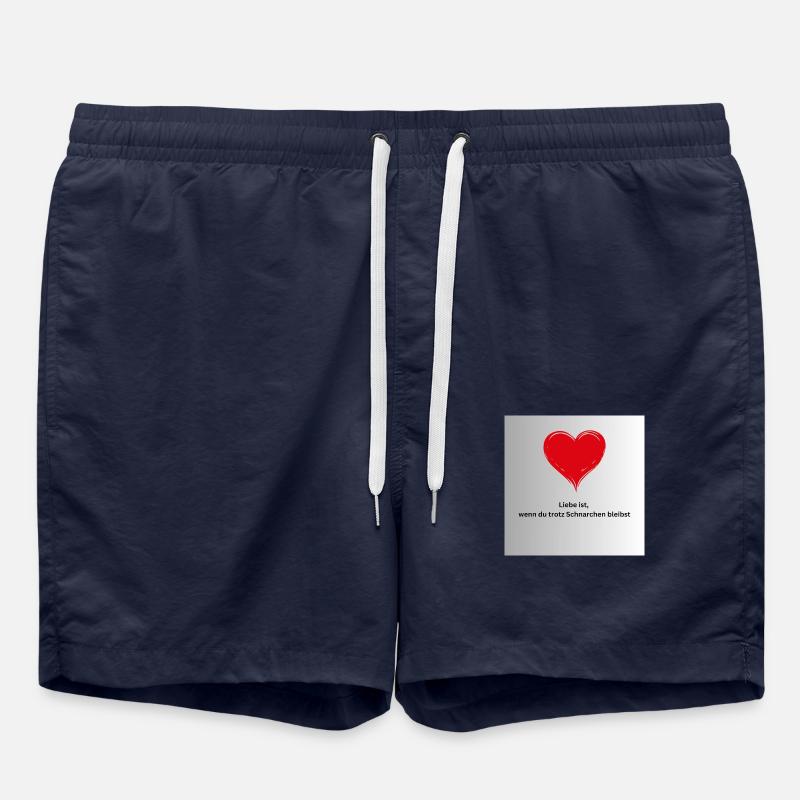 Liebe-Schnarchen - Badeshorts - French Navy