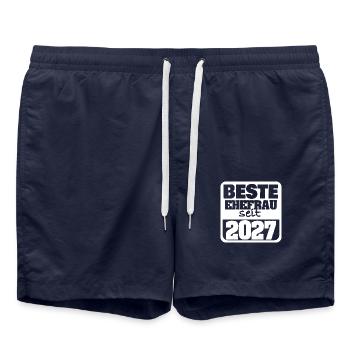 Amoureux 2027 - Short de bain - bleu marine - Devant - AI Model Male 185 light (185cm)