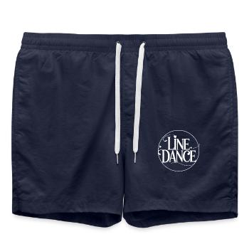 Line Dance Gruppe Training mein Tanzsport - Badeshorts - French Navy - Vorne - AI Model Male 185 light (185cm)