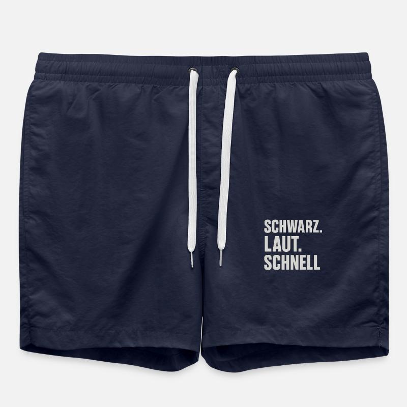 Schwarz Laut Schnell - Badeshorts - French Navy