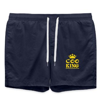 COOKING !(Roi de la cuisine) - Short de bain - bleu marine - Devant - AI Model Male 185 light (185cm)