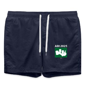 Bier Liga Logo ABI 2025 Grün 2 weiß - Badeshorts - French Navy - Vorne - AI Model Male 185 light (185cm)