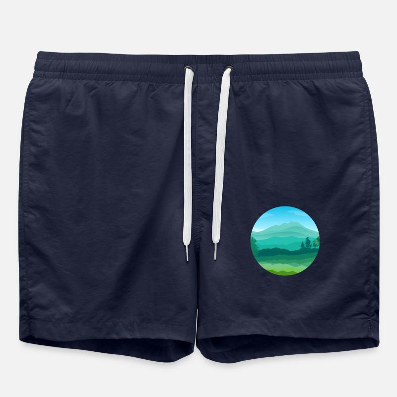 Natural landscape - Swim Trunks - french navy