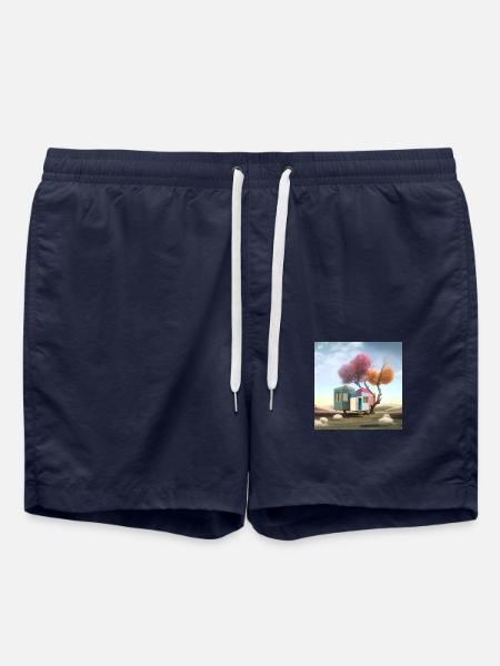 small haunted treehouse solitude surreal - Swim Trunks - french navy