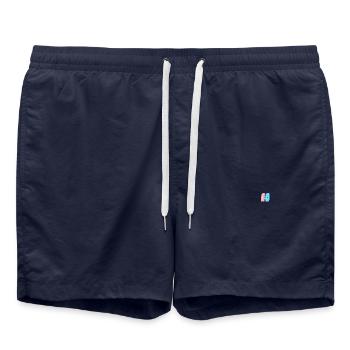 Liebende Gesichter von Angesicht zu Angesicht, ein ple ple - Badeshorts - French Navy - Vorne - AI Model Male 185 light (185cm)