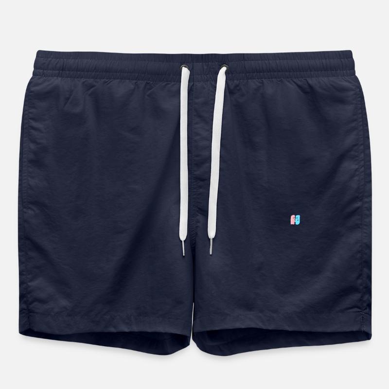 Liebende Gesichter von Angesicht zu Angesicht, ein ple ple - Badeshorts - French Navy