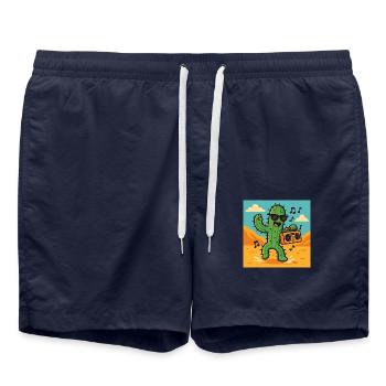 Cactus DJ – Le King du Désert - Short de bain - bleu marine - Devant - AI Model Male 185 light (185cm)