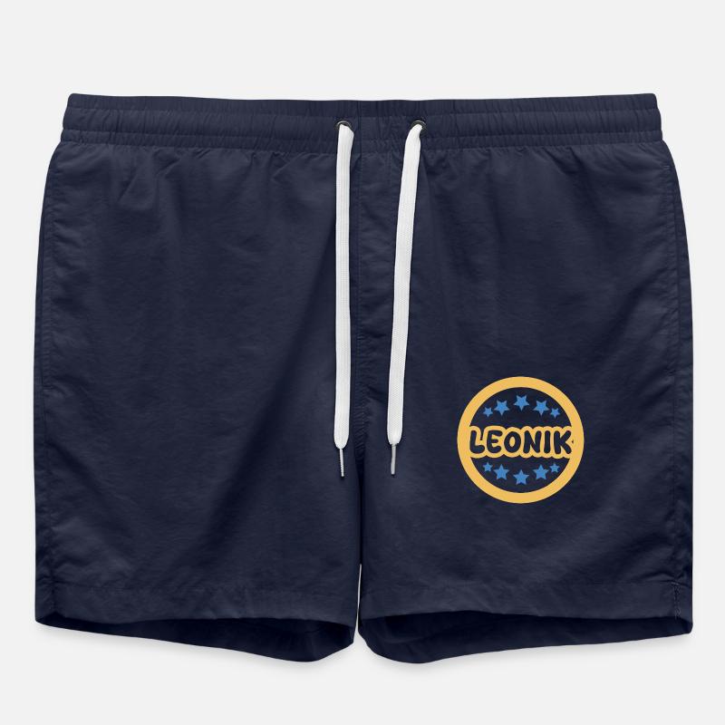 First name Leonik - Swim Trunks - french navy