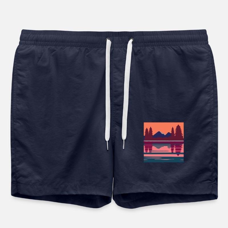 See mit Berge - Badeshorts - French Navy