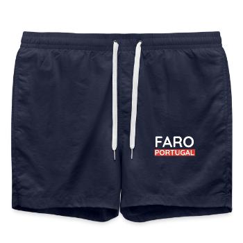 Faro Algarve Souvenir - Swim Trunks - french navy - Front - AI Model Male 185 light (185cm)