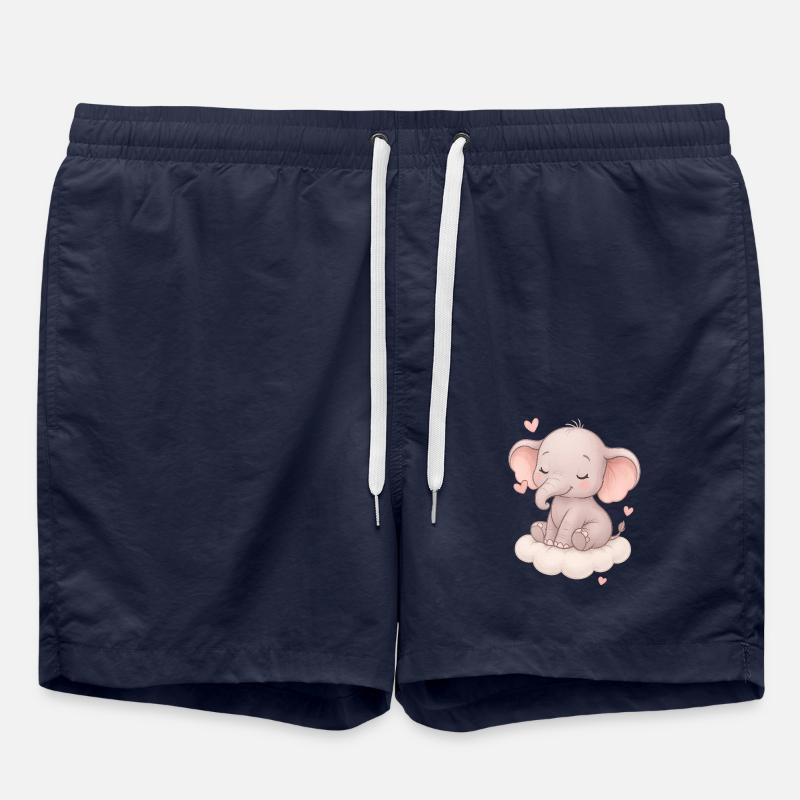 Mignon bébé éléphant - Short de bain - bleu marine