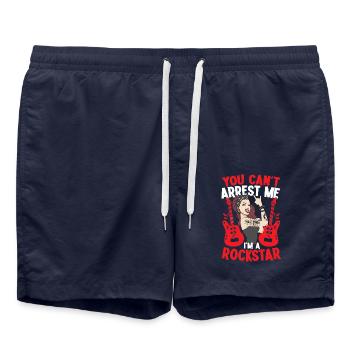 You Can't Arrest Me I'm A - Badeshorts - French Navy - Vorne - AI Model Male 185 light (185cm)