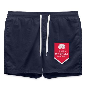 I shaved my balls - Swim Trunks - french navy - Front - AI Model Male 185 light (185cm)
