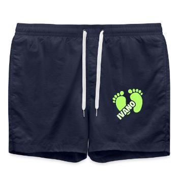 Ivano as birth - Swim Trunks - french navy - Front - AI Model Male 185 light (185cm)