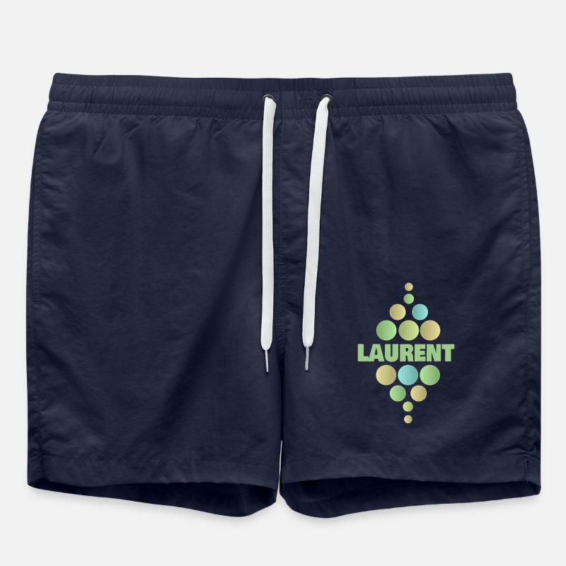 Prénom Laurent - Short de bain - bleu marine