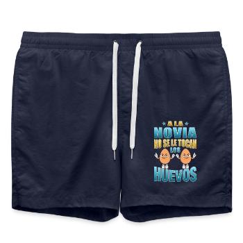 Die Braut berührt ihre Eier nicht - Badeshorts - French Navy - Vorne - AI Model Male 185 light (185cm)
