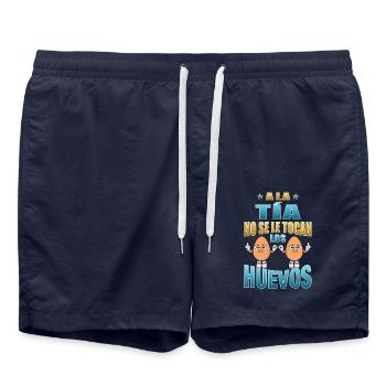 Die Tante rührt ihre Eier nicht an - Badeshorts - French Navy - Vorne - AI Model Male 185 light (185cm)