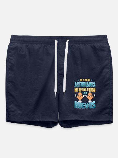Asturians don't touch their eggs - Swim Trunks - french navy