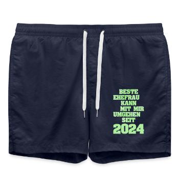2024 - Swim Trunks - french navy - Front - AI Model Male 185 light (185cm)