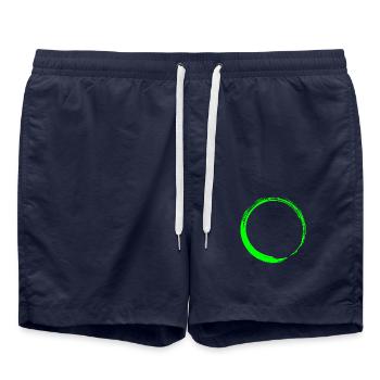 Cercle forme cercle icône forme nouveau vert - Short de bain - bleu marine - Devant - AI Model Male 185 light (185cm)