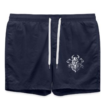 Viking Skull - Haches - Short de bain - bleu marine - Devant - AI Model Male 185 light (185cm)