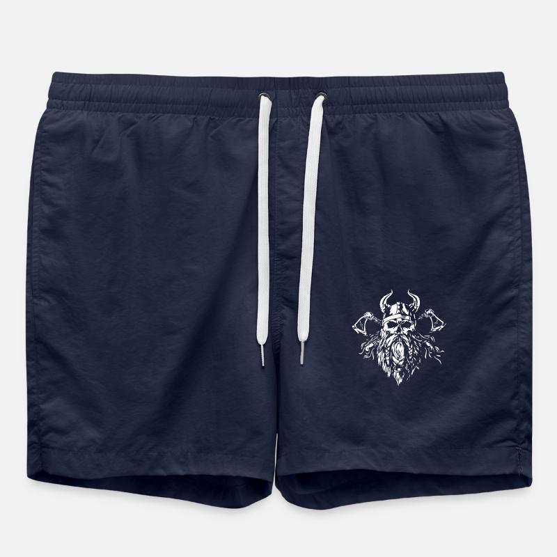 Viking Skull - Haches - Short de bain - bleu marine