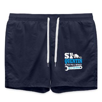 Si Quentin ne peut pas le réparer on est foutus - Short de bain - bleu marine - Devant - AI Model Male 185 light (185cm)