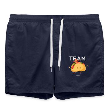 team taco tacos Mexican cuisine - Swim Trunks - french navy - Front - AI Model Male 185 light (185cm)