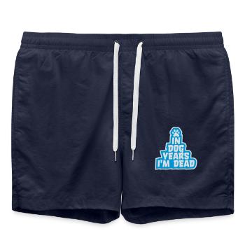 in dog years Dead - Badeshorts - French Navy - Vorne - AI Model Male 185 light (185cm)