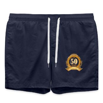 limited edition 50 years - Badeshorts - French Navy - Vorne - AI Model Male 185 light (185cm)