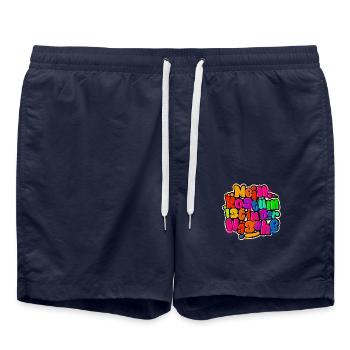 Mein Kostüm Ist In Der Wäsche Karneval Fasching - Badeshorts - French Navy - Vorne - AI Model Male 185 light (185cm)
