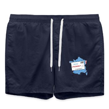 Où est l Alsace ? - Short de bain - bleu marine - Devant - AI Model Male 185 light (185cm)