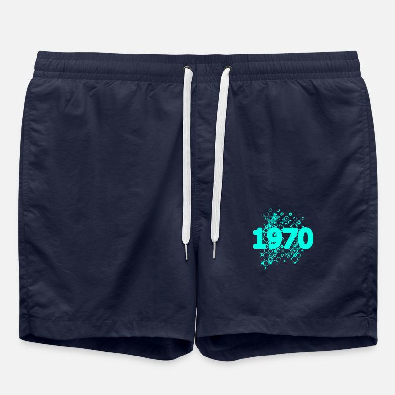 Anno 1970 - Costume a pantaloncino - blu navy