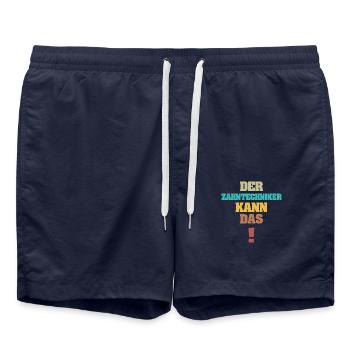 Funny Dental Technician - Swim Trunks - french navy - Front - AI Model Male 185 light (185cm)