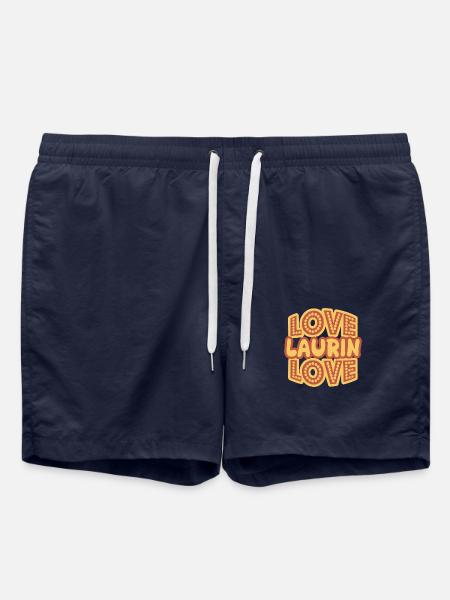 First name Laurin - Swim Trunks - french navy