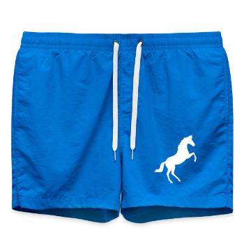 weißes Pferd Pferde Silhouetten Schattenfigur - Badeshorts - Cobalt blue - Vorne